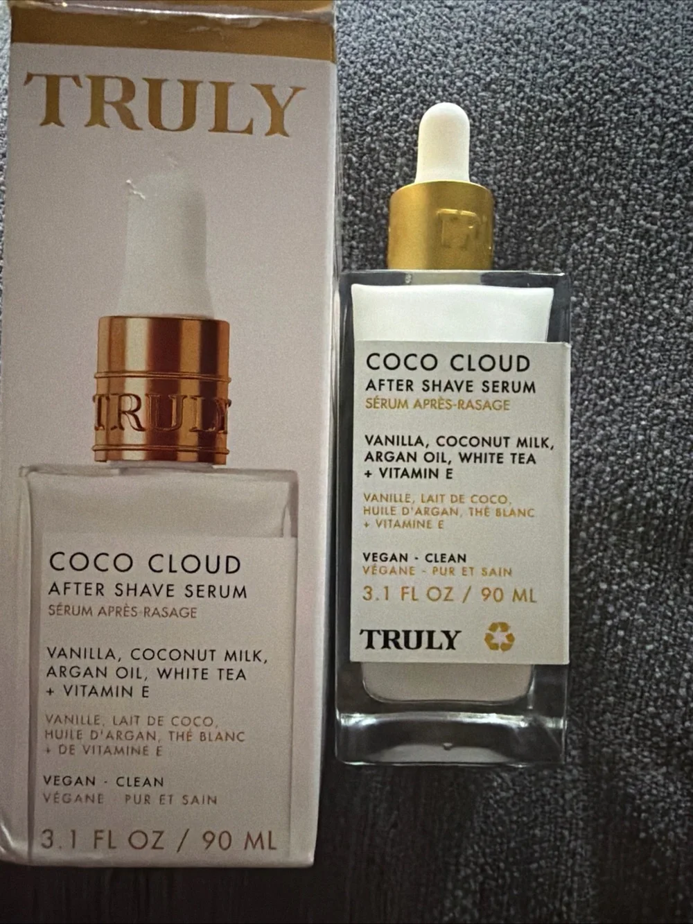 TRULY Coco Cloud After Shave Serum — White and Gold